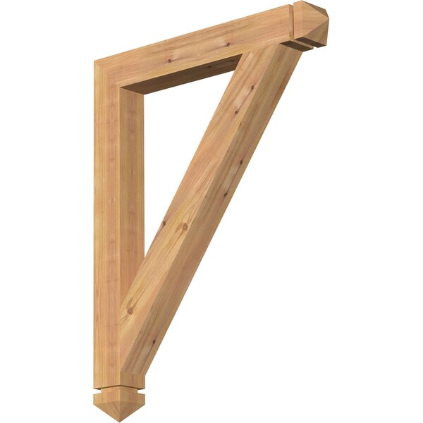 Ekena Millwork Traditional Arts & Crafts Smooth Bracket, Western Red Cedar, 3 1/2"W x 28"D x 36"H BKT04X28X36TRA03SWR - main